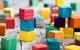 picture of a selection of different coloured wooden building blocks